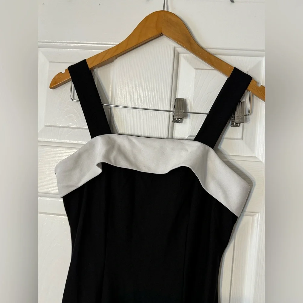 Vintage Southeastern Apparel Dress Black/White Arietta Gown Size 8 0515 - Picture 2 of 5
